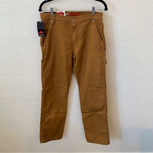 Dickies Men's FLEX Regular Fit Straight Leg Duck Brown Carpenter Pants 30x30